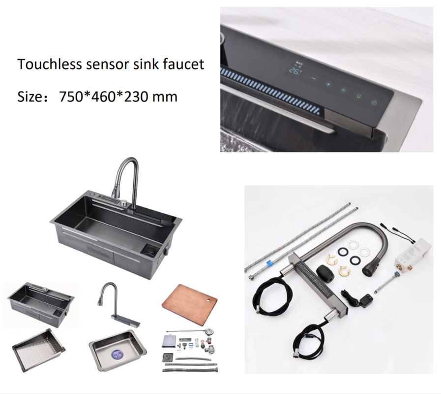 Touchless Waterfall Sink Knife Drying Rack ST024 - Waterfall Sinks ...