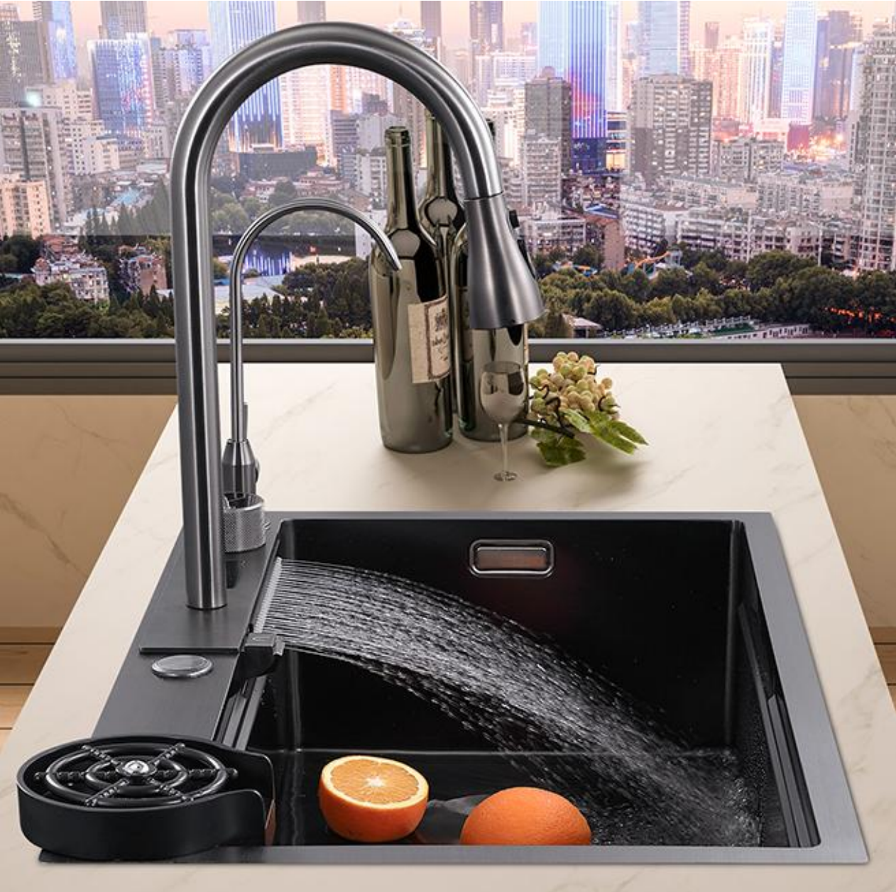 Nano Waterfall Sink Cup Washer Water Filter ST005 Supreme   Waterfall Sinks ST005 3 1 